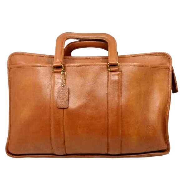 COACH~2727~VINTAGE 70s USA GLOVE LEATHER TOP HANDLE LAPTOP ATTACHE MESSENGER BAG - Picture 1 of 7